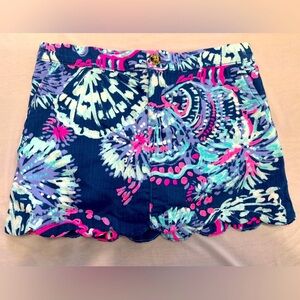 Lilly Pulitzer NICKI SKORT Shorts Deep Indigo Gypsea Girl Pink Blue Girls SZ 12